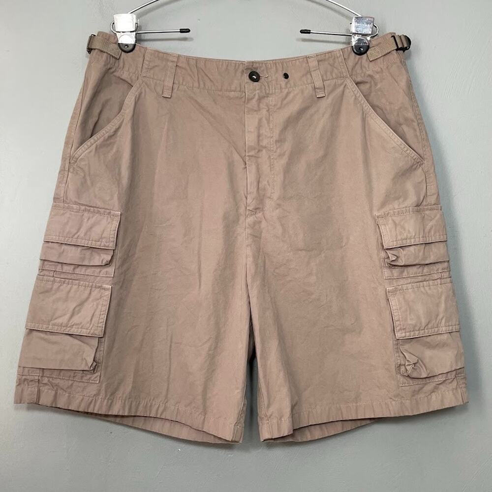 Rag & Bone Cargo Shorts Mens Size 34 Khaki Canvas Utility Outdoors Hiking Casual